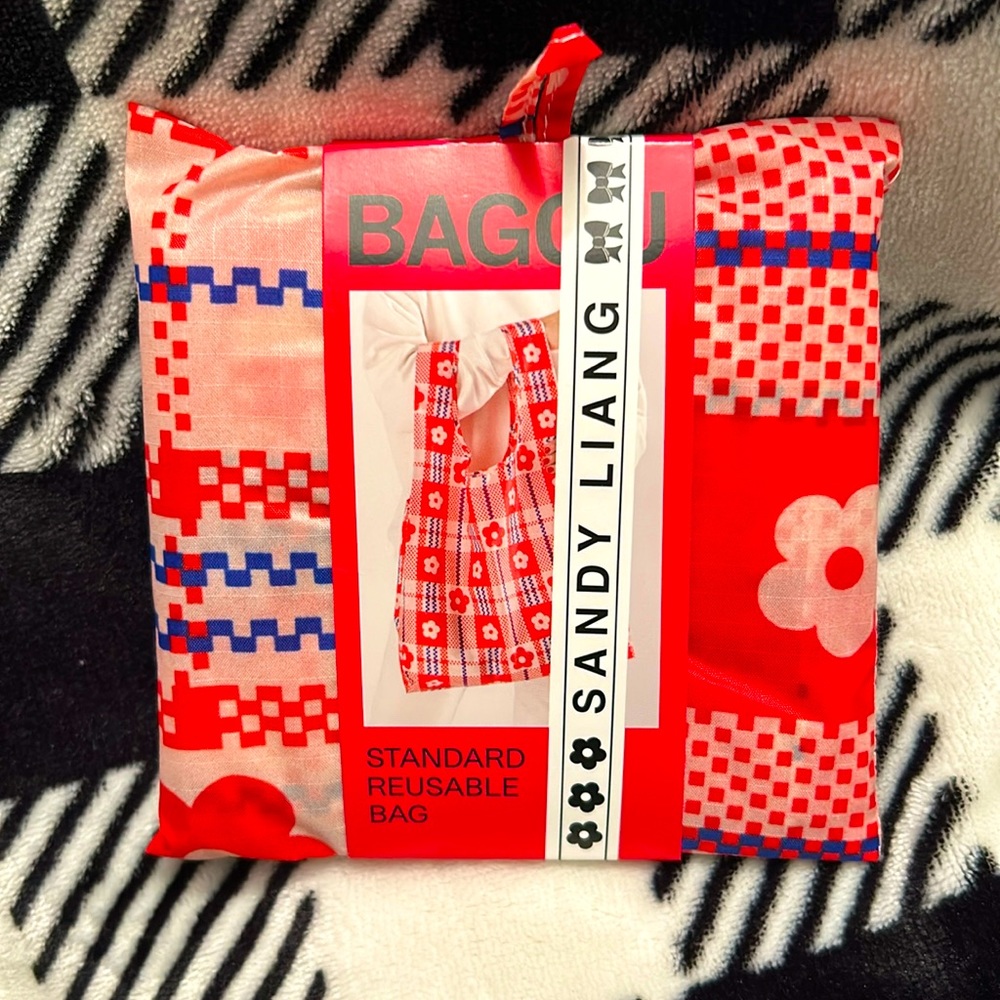 NWT Sandy Liang x BAGGU Standard Reusable Bag Flower Market Plaid